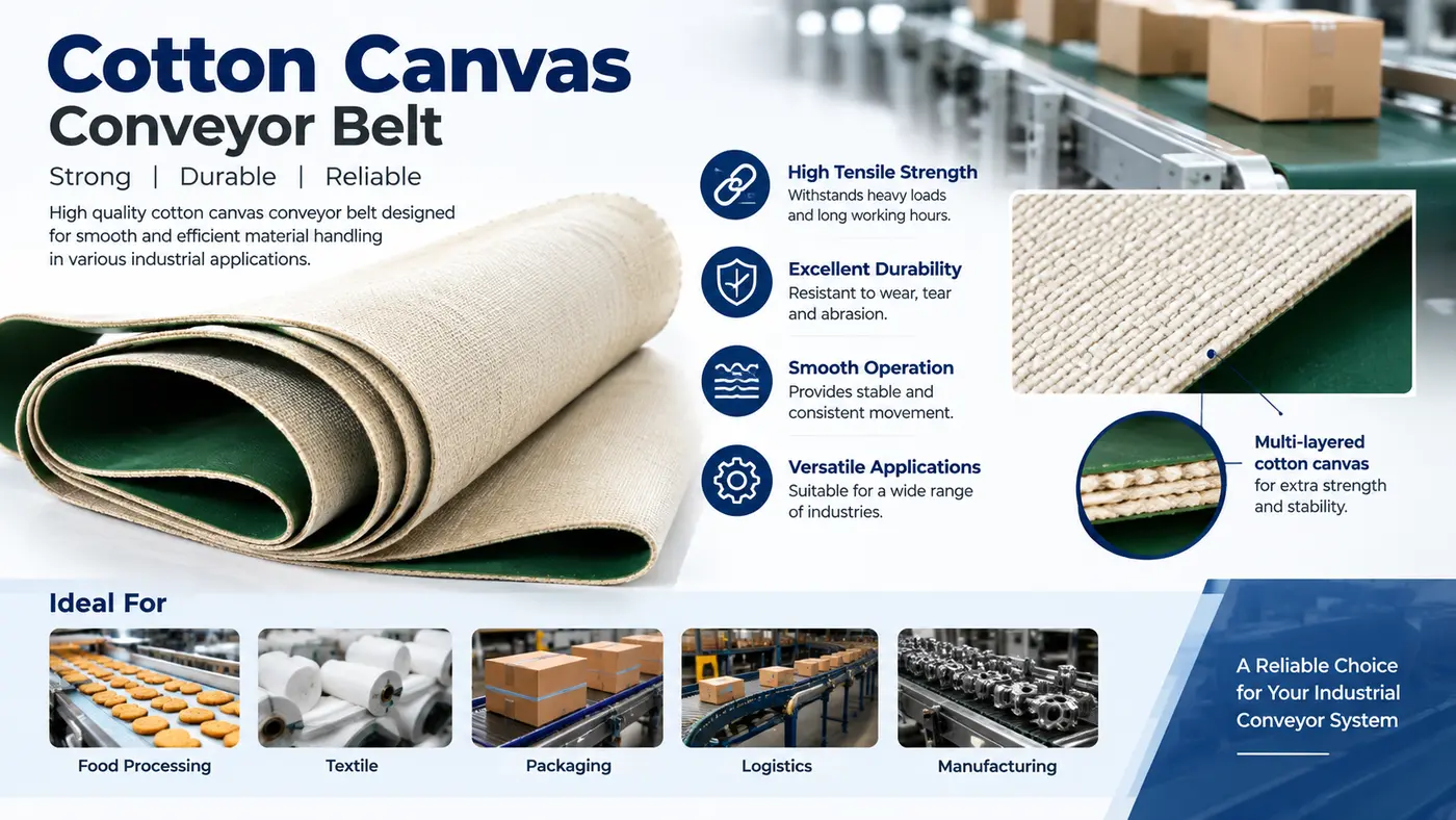 Food Grade Cotton Canvas Belt In Bangladesh Rollo